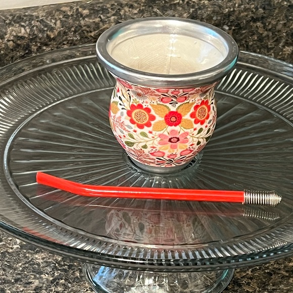 ARGENTINIAN GLASS MATE WITH BOMBILLA - Picture 2 of 2